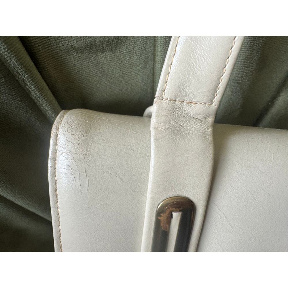 Vintage Duchess Cream Leather Top Handle Handbag 50s 60s - Picture 14 of 14